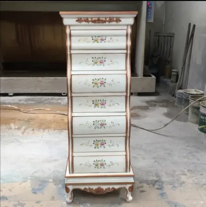 7-drawer Traditional Vertical Solid Wood Lingerie Chest Image - 5