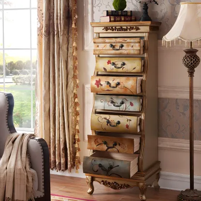 7-drawer Traditional Vertical Solid Wood Lingerie Chest Image - 2