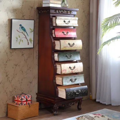 7-drawer Traditional Vertical Solid Wood Lingerie Chest Image - 8