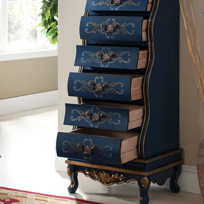 7-drawer Traditional Vertical Solid Wood Lingerie Chest Image - 10