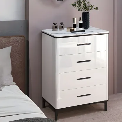 Glam Wooden White Dresser with 6-Drawers for Bedroom Storage Image - 8
