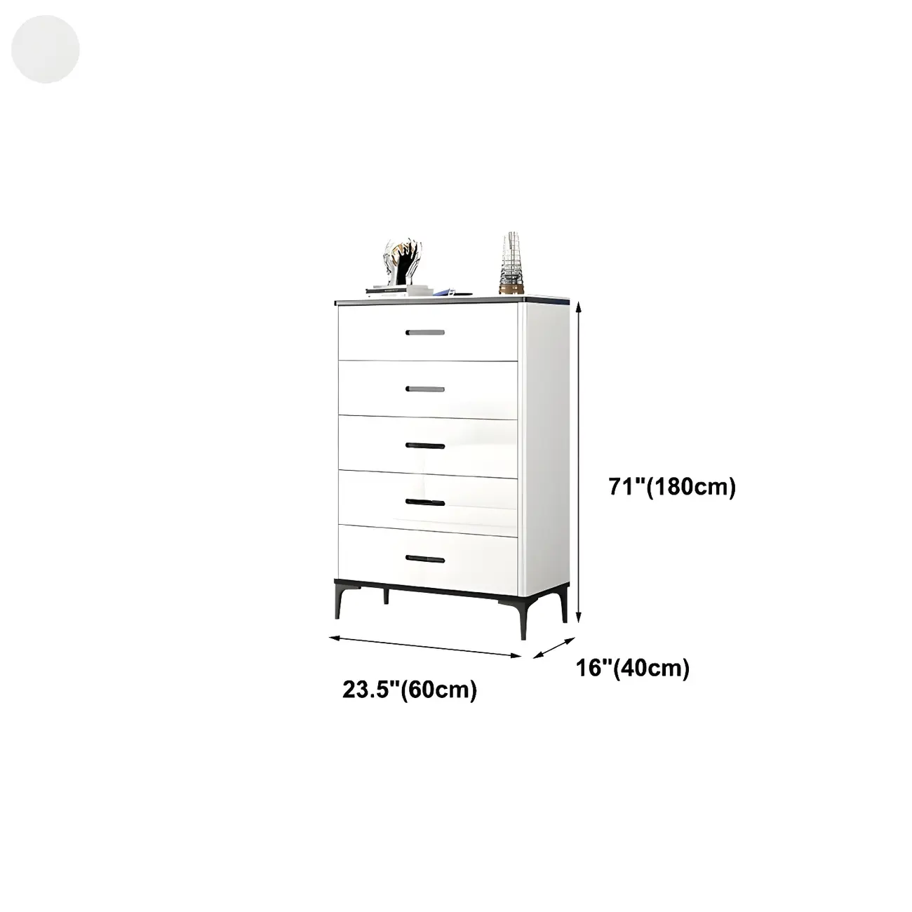 Glam Wooden White Dresser with 6-Drawers for Bedroom Storage Image - 14 | homeyfad