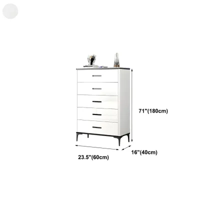 Glam Wooden White Dresser with 6-Drawers for Bedroom Storage Image - 14