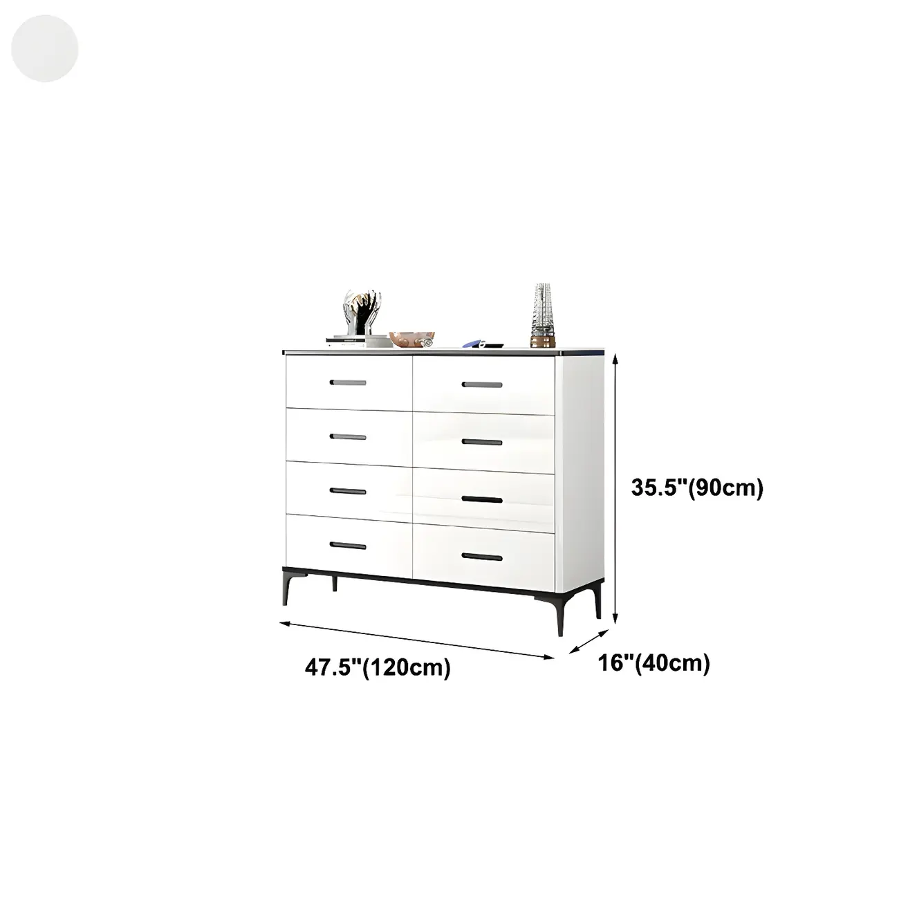 Glam Wooden White Dresser with 6-Drawers for Bedroom Storage Image - 16 | homeyfad