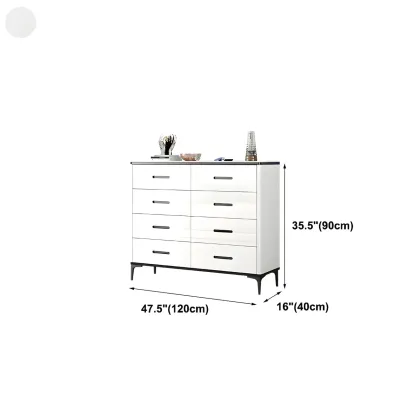 Glam Wooden White Dresser with 6-Drawers for Bedroom Storage Image - 16