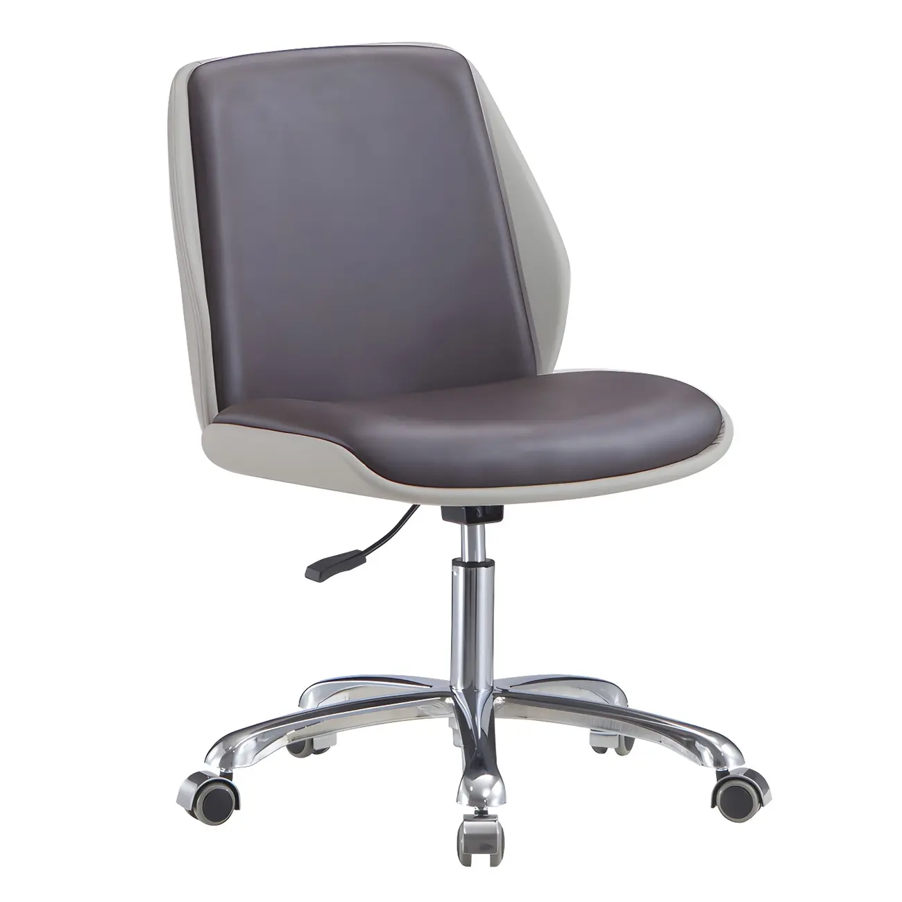 Modern Leather Upholstered Swivel Office Chair Image - 14 | homeyfad