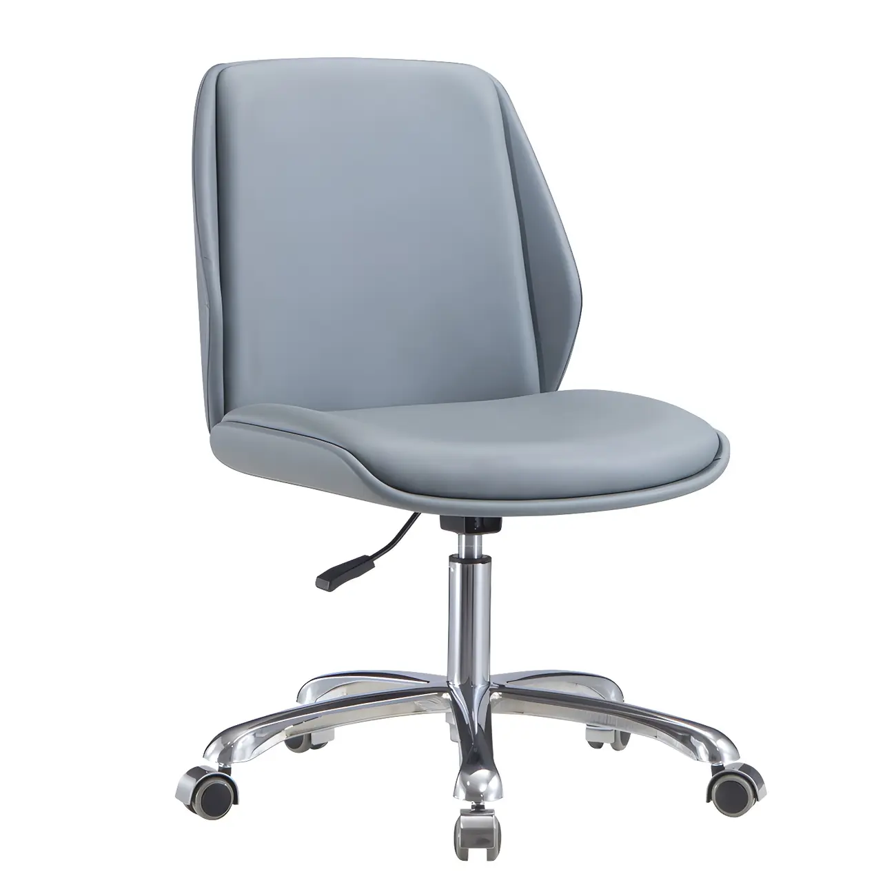 Modern Leather Upholstered Swivel Office Chair Image - 18 | homeyfad
