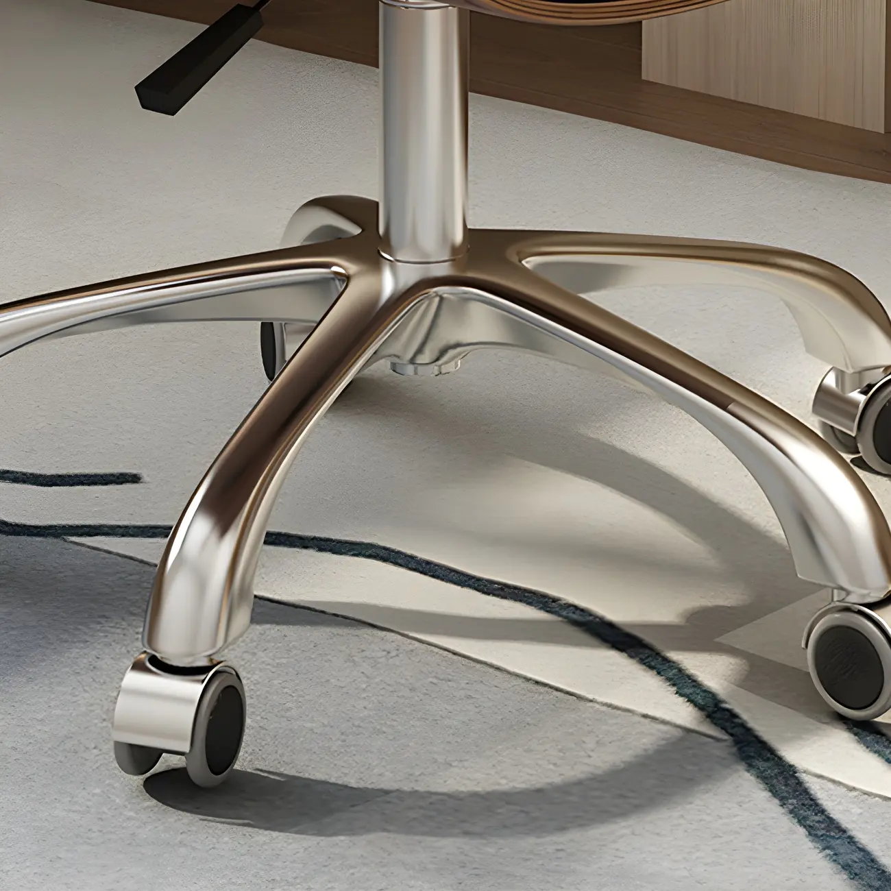 Modern Leather Upholstered Swivel Office Chair Image - 10 | homeyfad