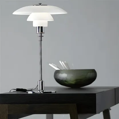 Post-Modern Tiered LED Table Lamp with Built-In Power Image - 3