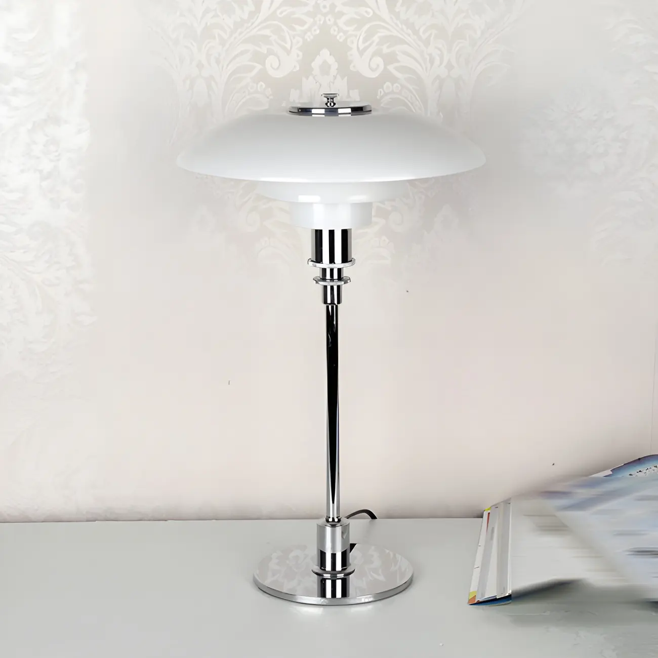 Post-Modern Tiered LED Table Lamp with Built-In Power Image - 11 | homeyfad