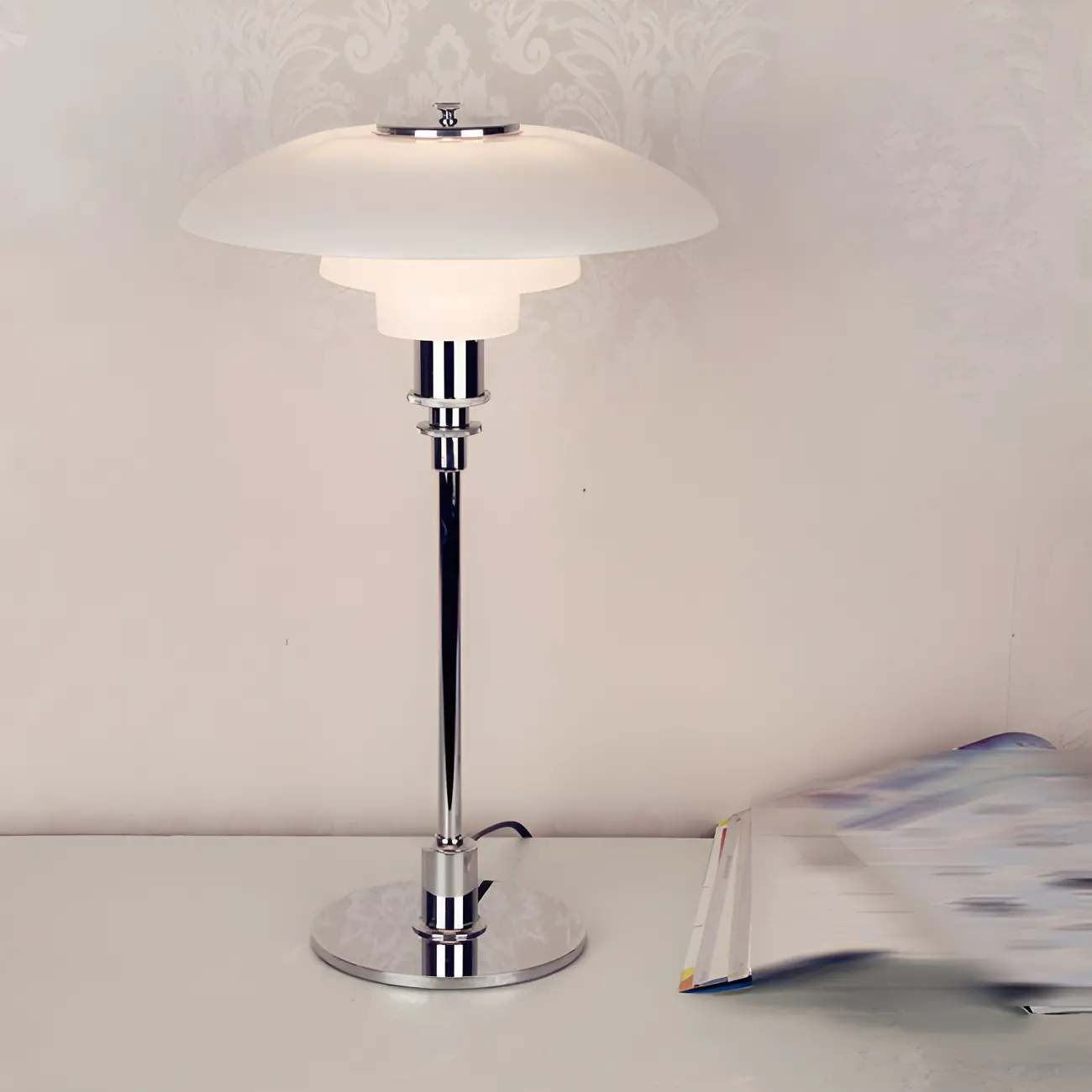 Post-Modern Tiered LED Table Lamp with Built-In Power Image - 12 | homeyfad
