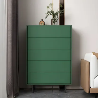 Traditional Wooden Dresser Chest in 6 Colors for Bedroom Image - 8