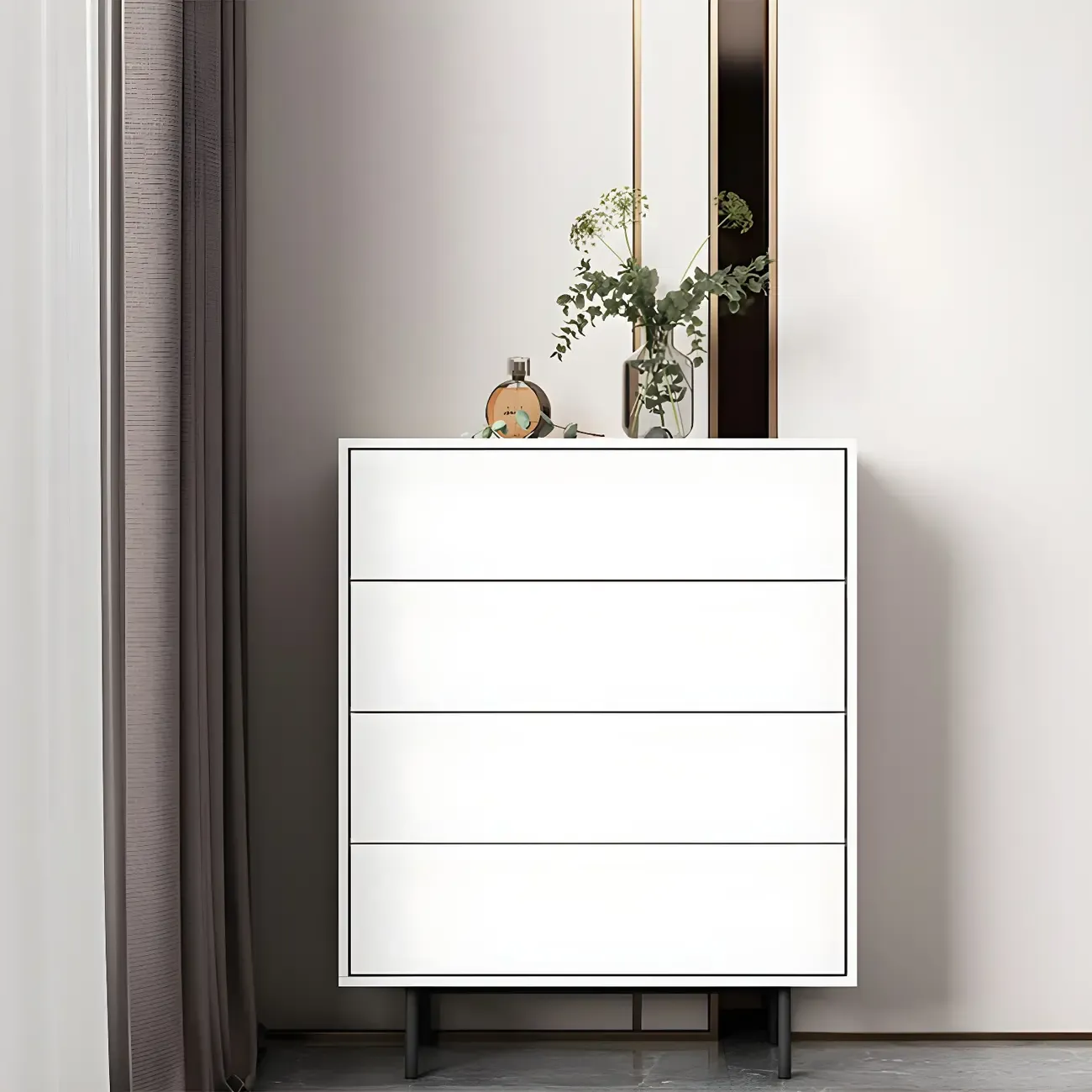 Traditional Wooden Dresser Chest in 6 Colors for Bedroom Image - 9