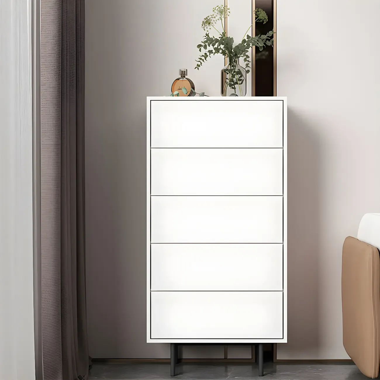 Traditional Wooden Dresser Chest in 6 Colors for Bedroom Image - 10