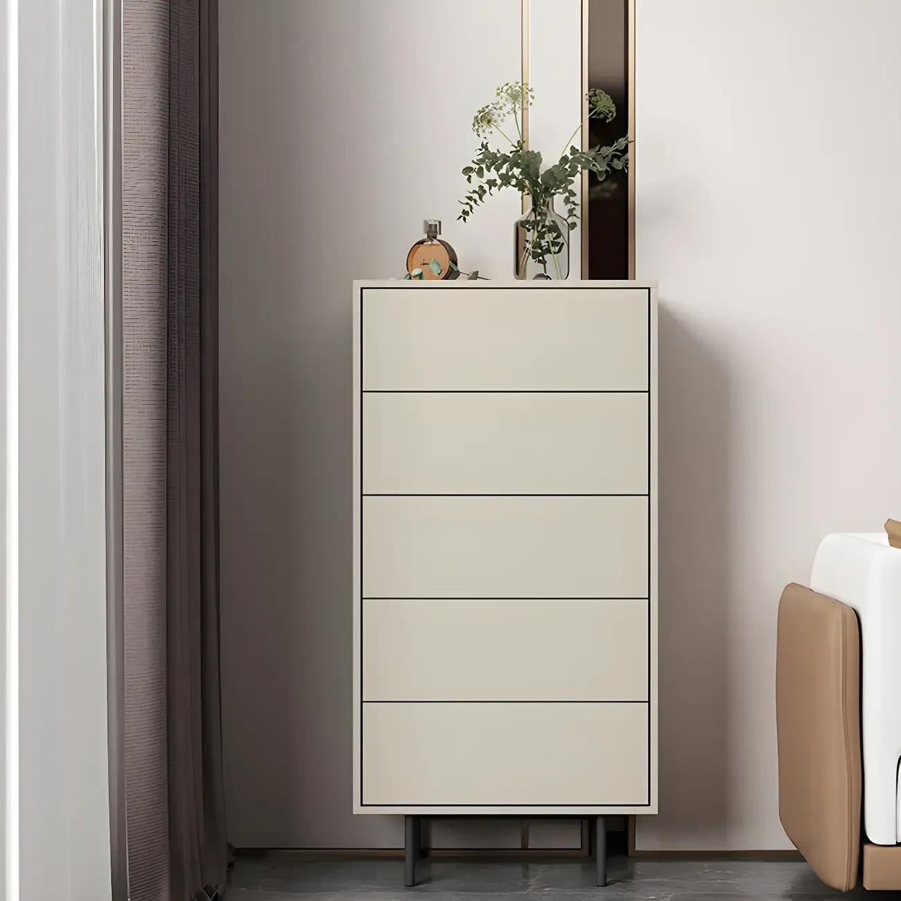 Traditional Wooden Dresser Chest in 6 Colors for Bedroom Image - 2