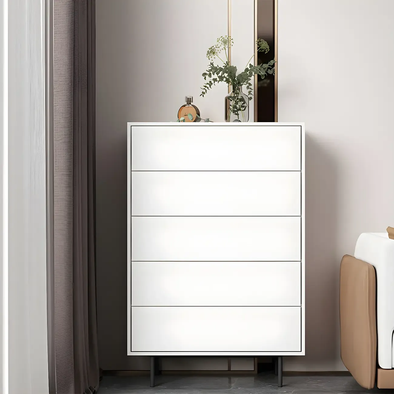 Traditional Wooden Dresser Chest in 6 Colors for Bedroom Image - 11