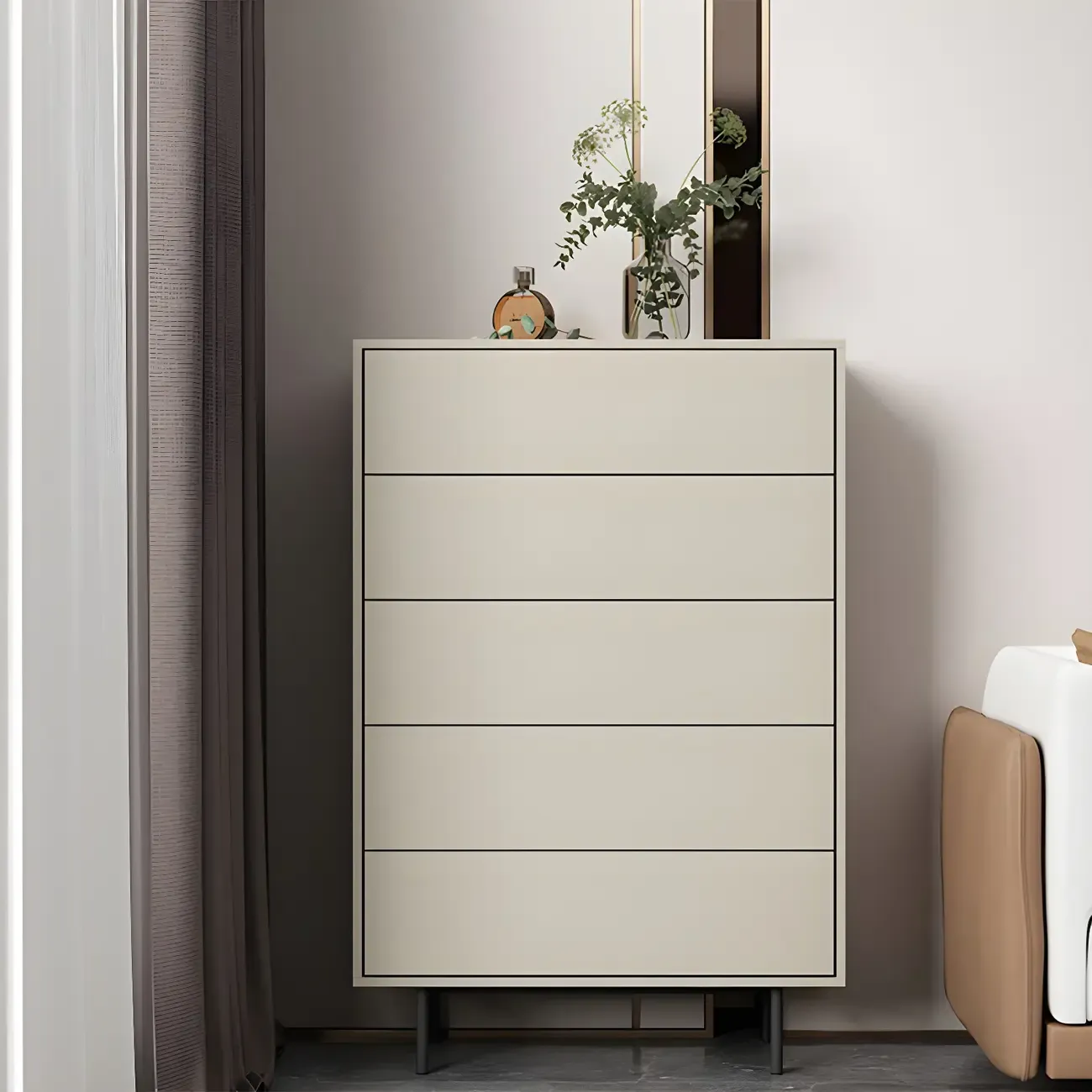 Traditional Wooden Dresser Chest in 6 Colors for Bedroom Image - 12