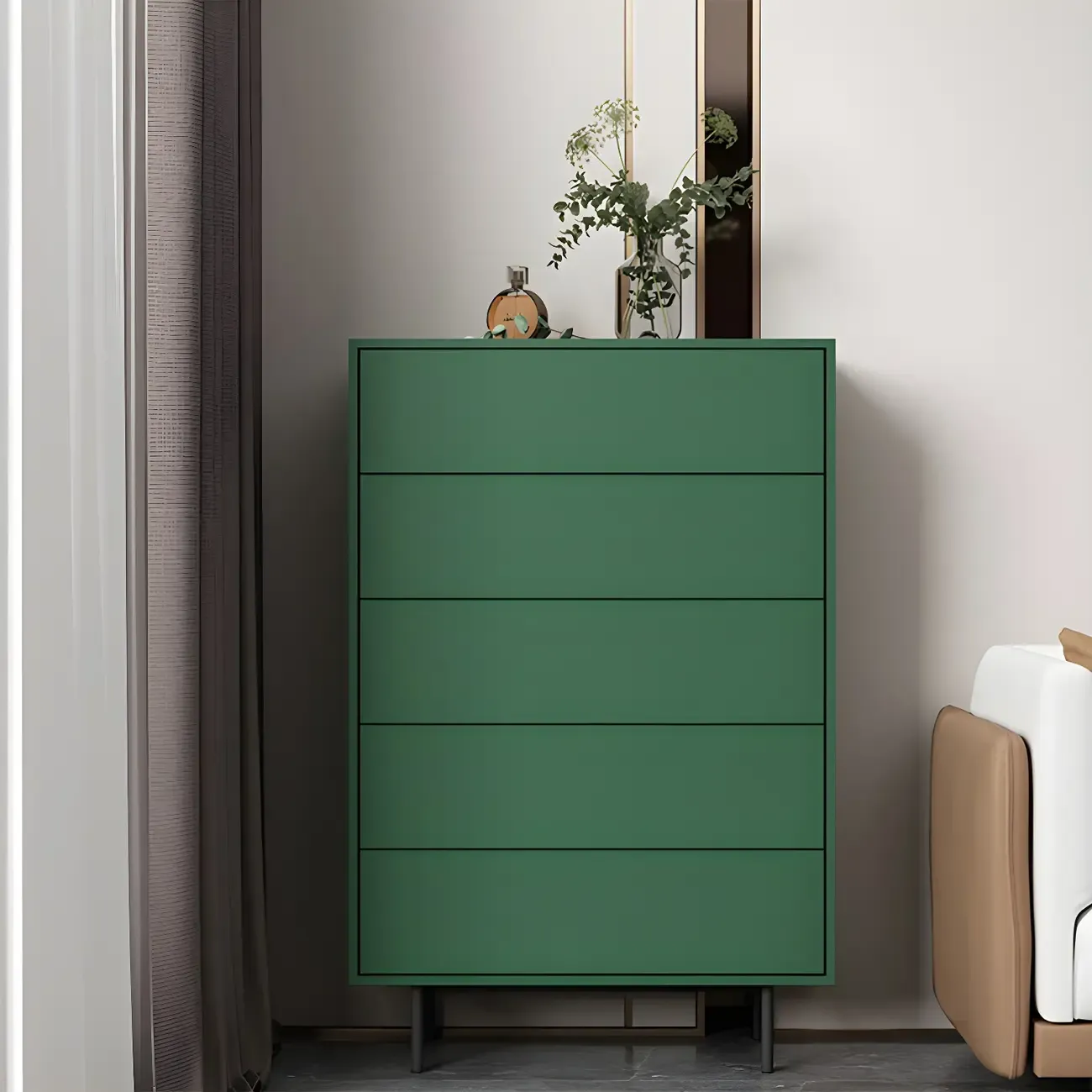 Traditional Wooden Dresser Chest in 6 Colors for Bedroom Image - 22