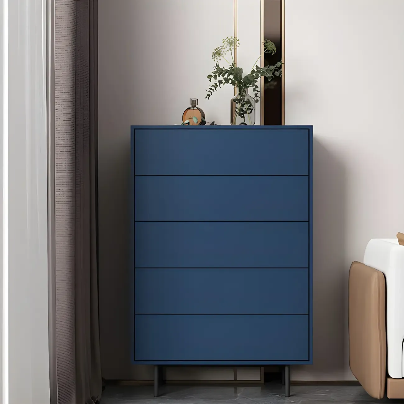 Traditional Wooden Dresser Chest in 6 Colors for Bedroom Image - 25