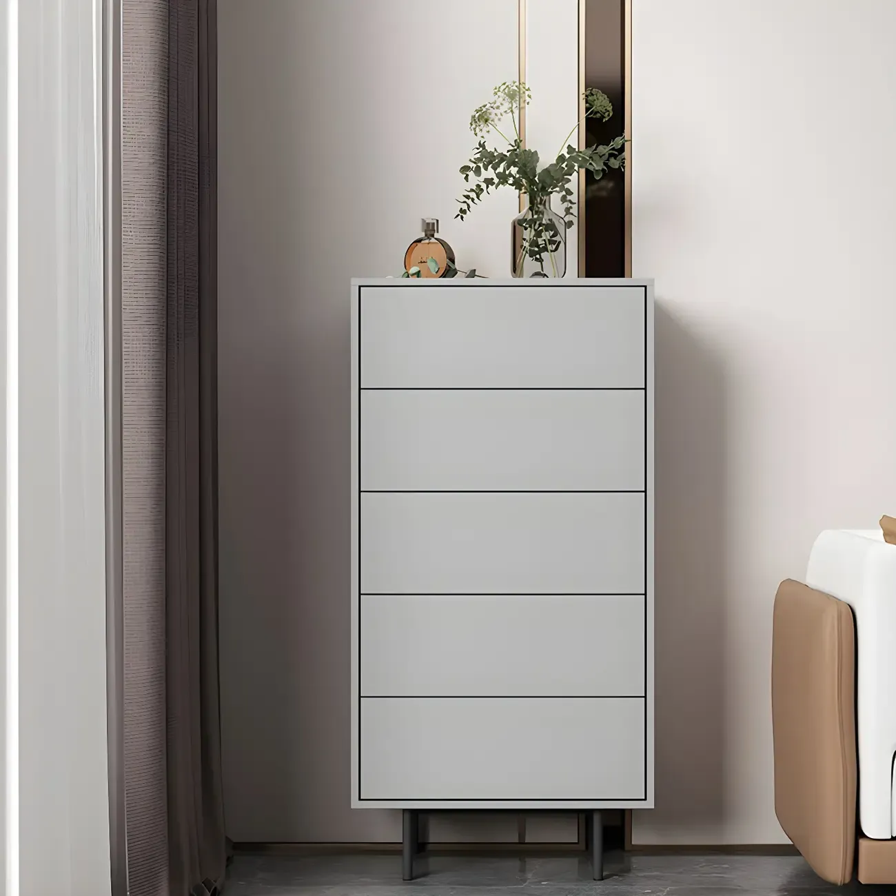 Traditional Wooden Dresser Chest in 6 Colors for Bedroom Image - 6