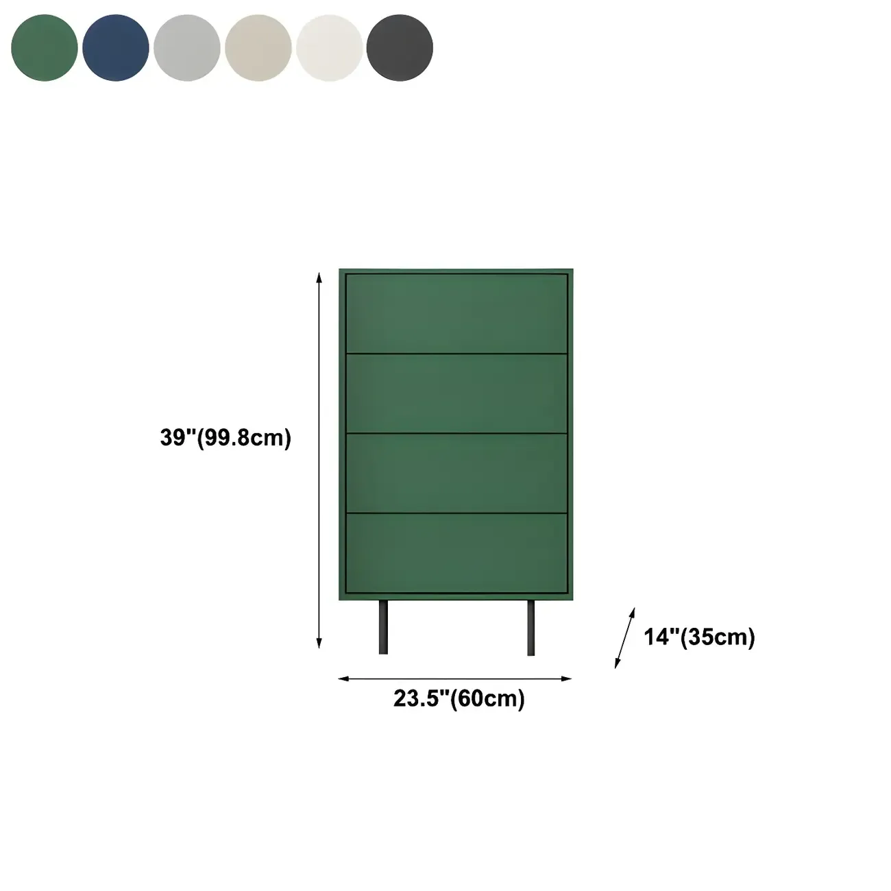 Traditional Wooden Dresser Chest in 6 Colors for Bedroom #size