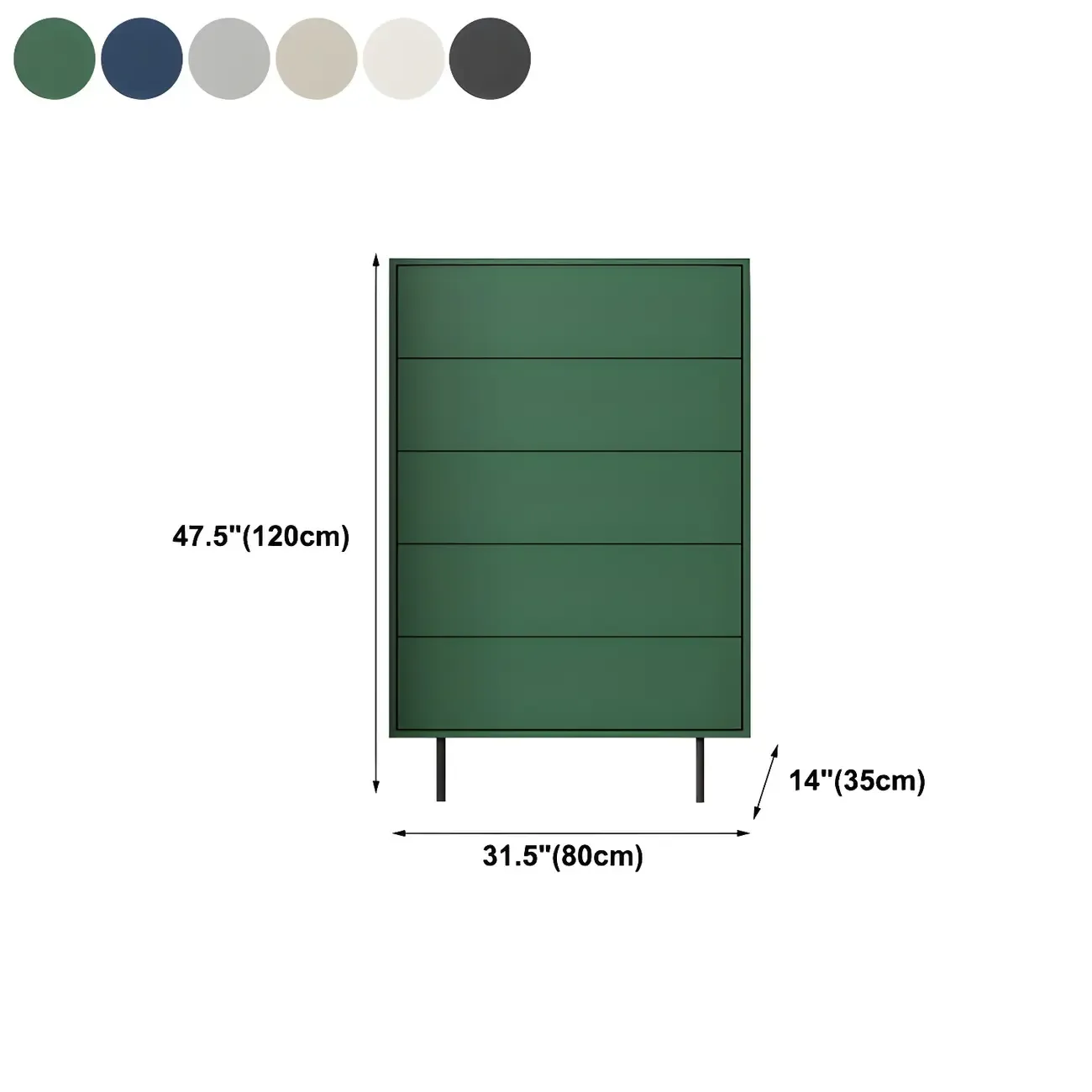 Traditional Wooden Dresser Chest in 6 Colors for Bedroom Image - 29
