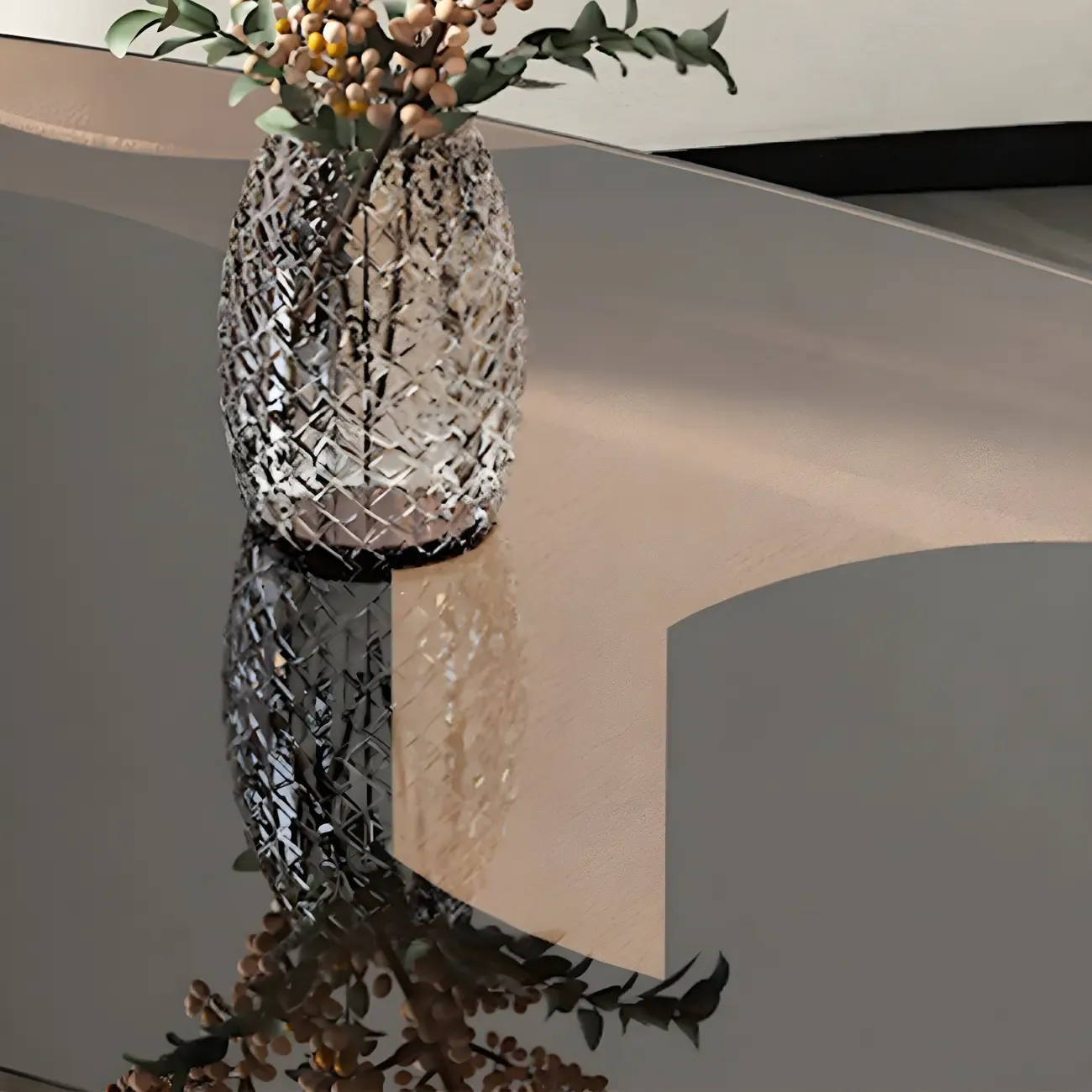 Modern Oval Glass Top Metal Base Coffee Table Image - 7