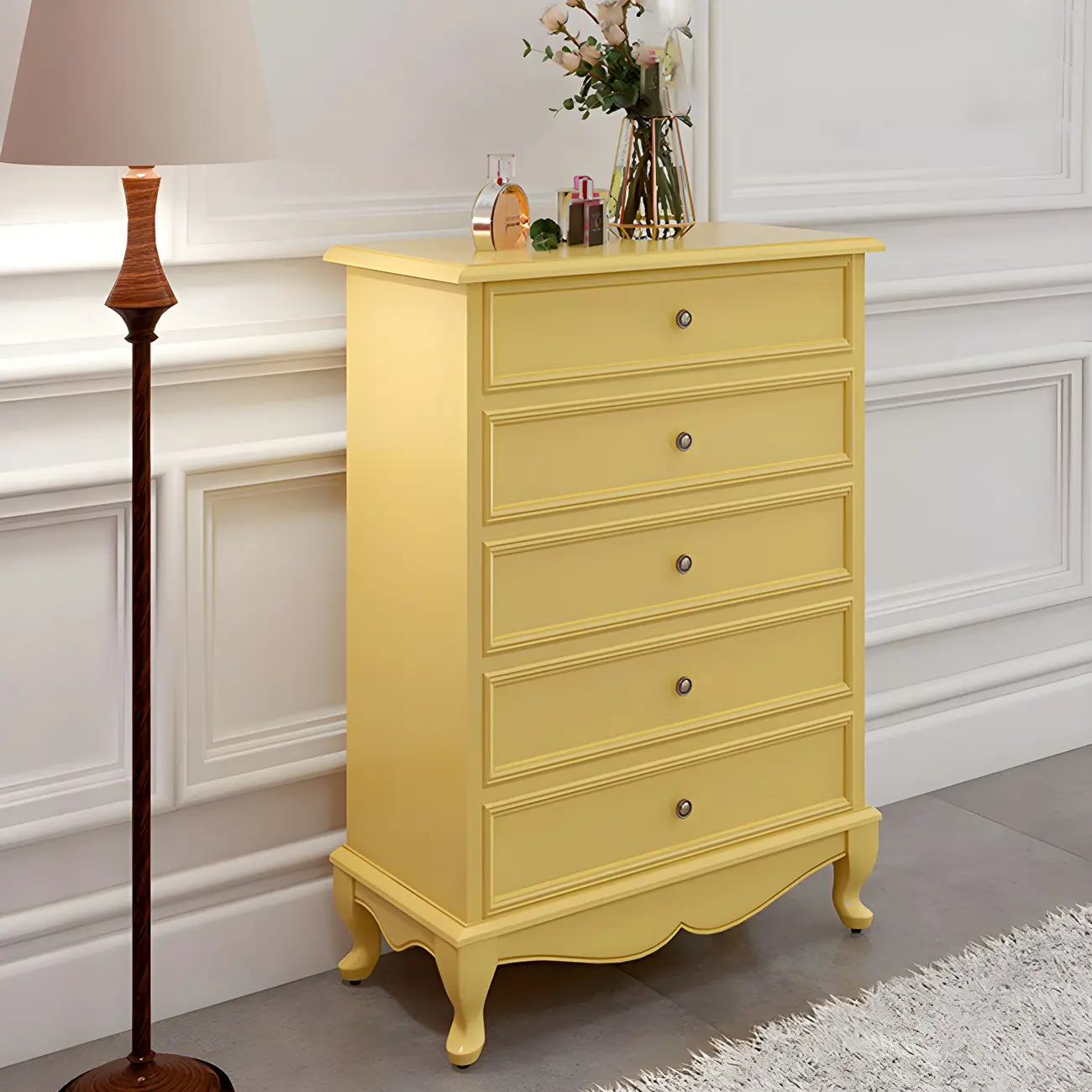 Traditional Yellow Wooden Dressers & Chests with Drawers  Image - 5 | homeyfad
