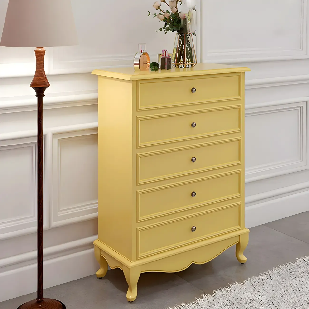 Traditional Yellow Wooden Dressers & Chests with Drawers Image - 5