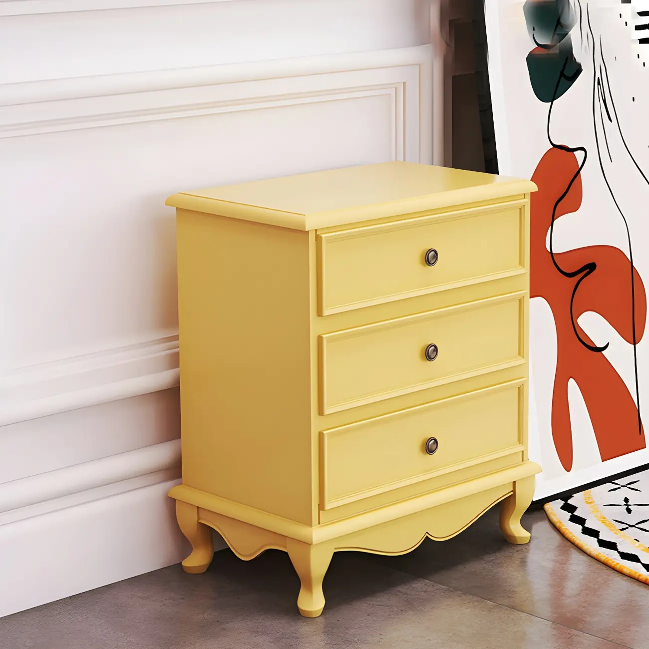 Traditional Yellow Wooden Dressers & Chests with Drawers  Image - 7 | homeyfad