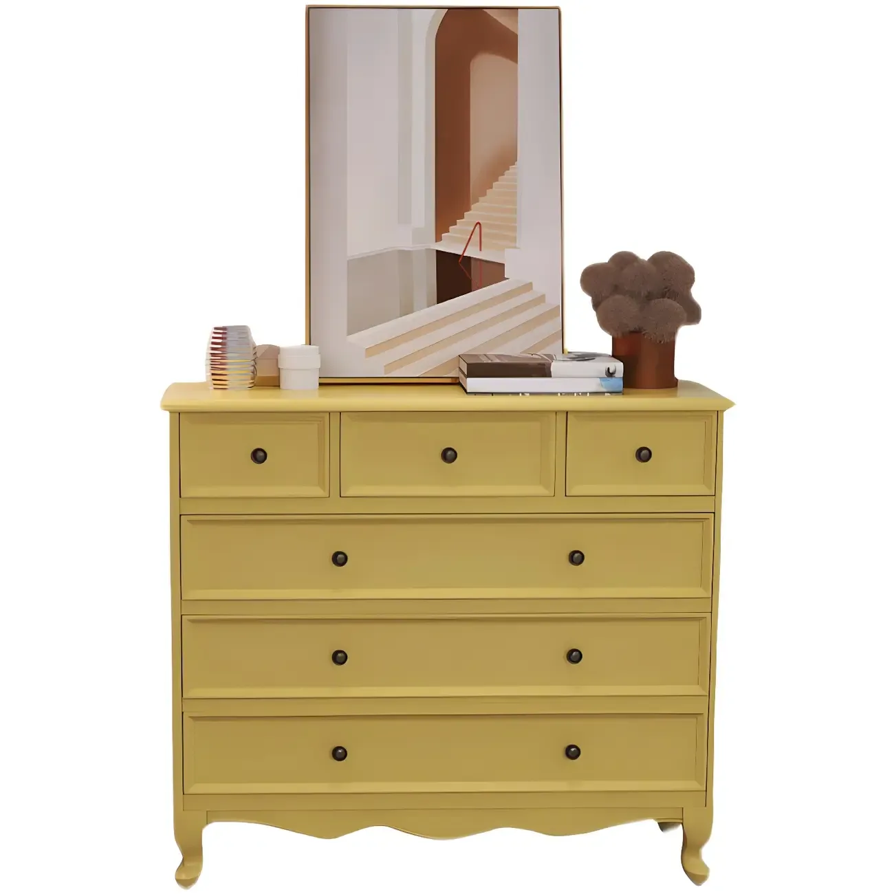 Traditional Yellow Wooden Dressers & Chests with Drawers Image - 9