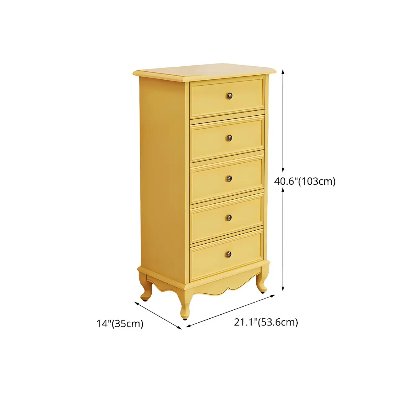 Traditional Yellow Wooden Dressers & Chests with Drawers Image - 15