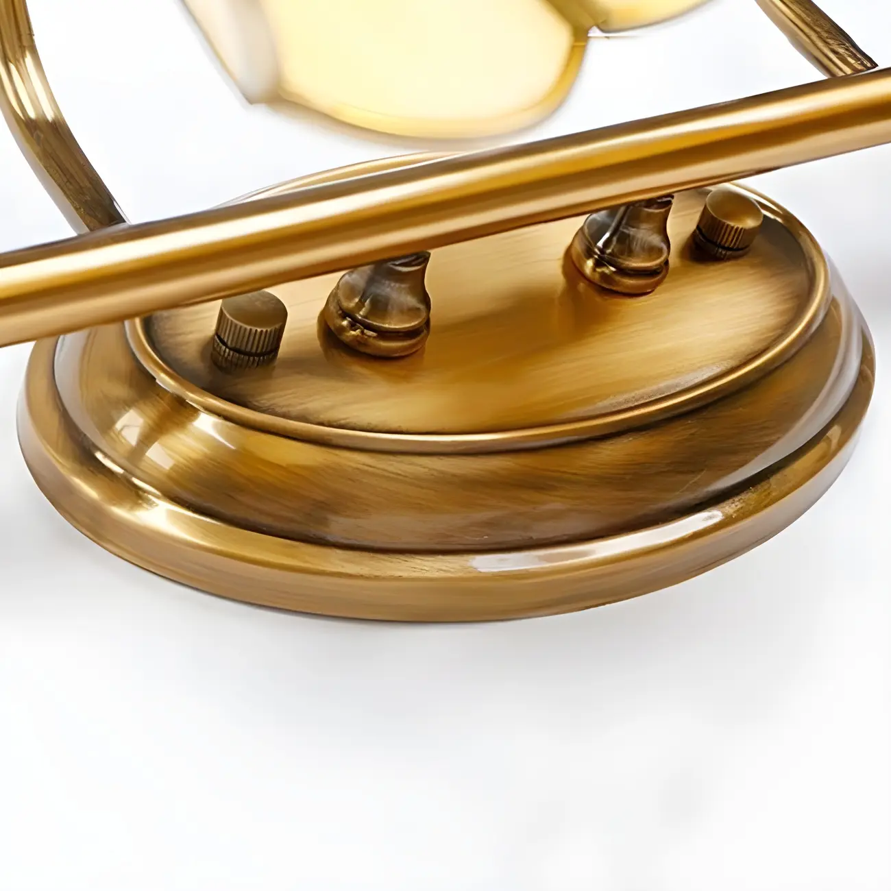 Vintage Brass 3-Light Floral Vanity Mirror Lamp Image - 15 | homeyfad