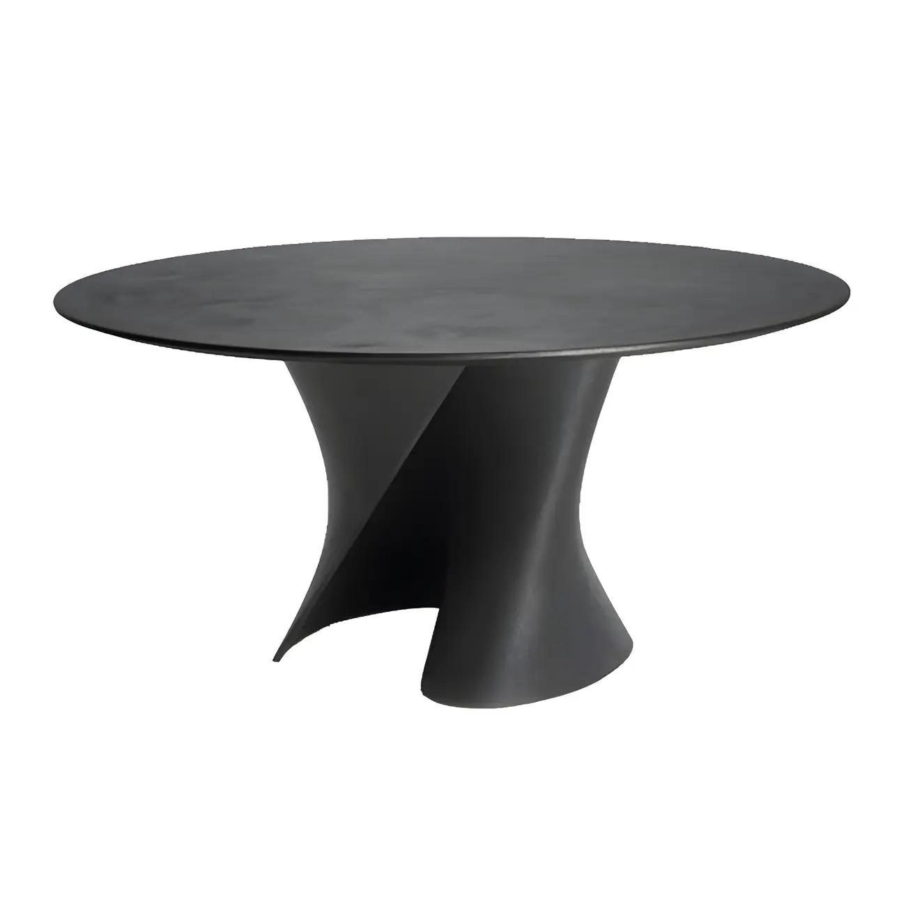 Solid Color Abstract Modern Round Wood Coffee Table Image - 8 | homeyfad