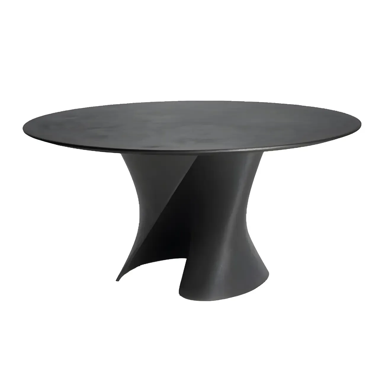 Solid Color Abstract Modern Round Wood Coffee Table Image - 8
