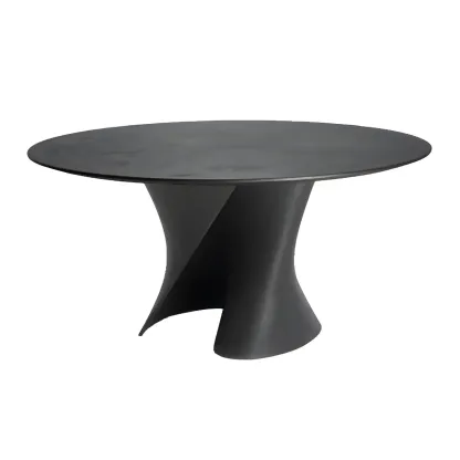 Solid Color Abstract Modern Round Wood Coffee Table Image - 8