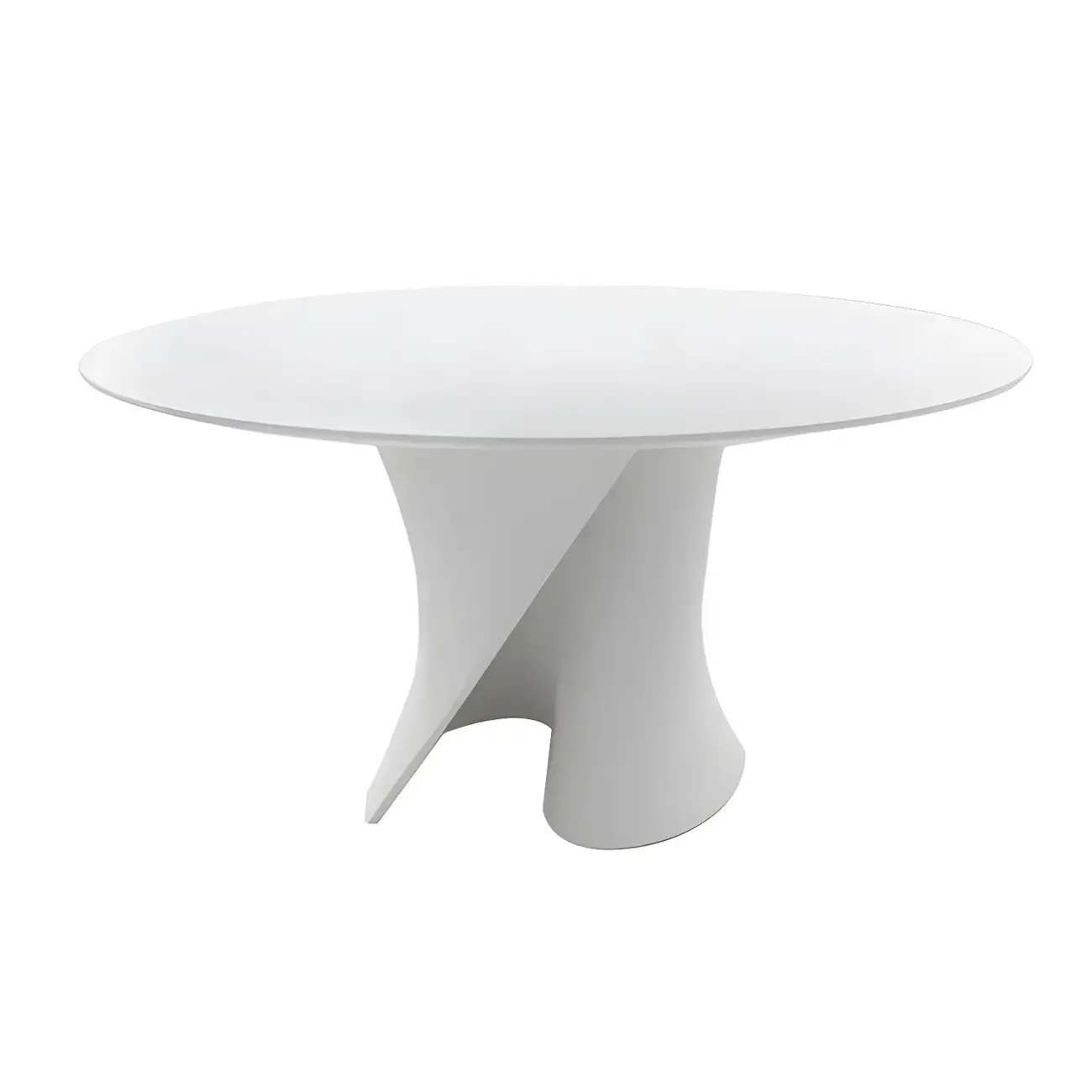 Solid Color Abstract Modern Round Wood Coffee Table Image - 7