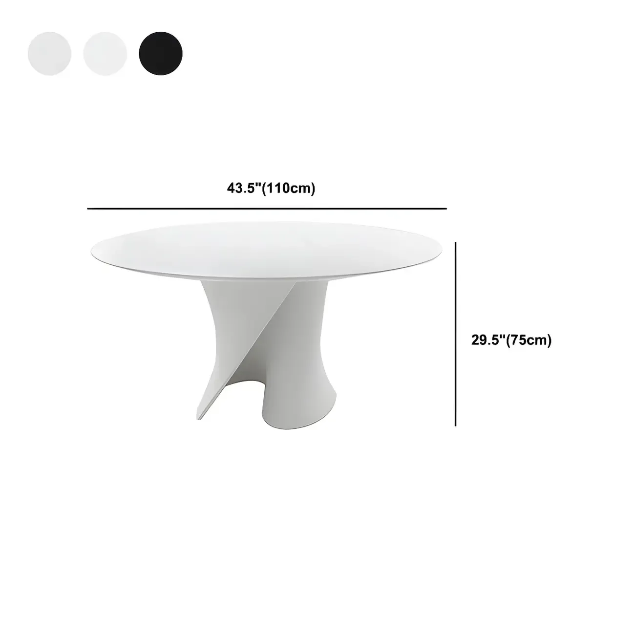 Solid Color Abstract Modern Round Wood Coffee Table Image - 10