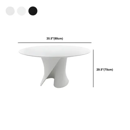 Solid Color Abstract Modern Round Wood Coffee Table Image - 11