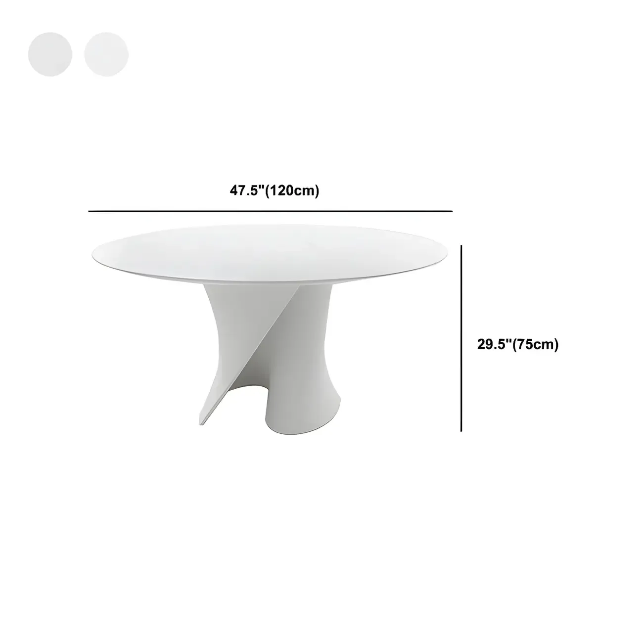 Solid Color Abstract Modern Round Wood Coffee Table Image - 13