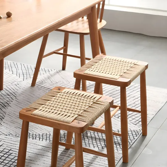 natural wood bar stool