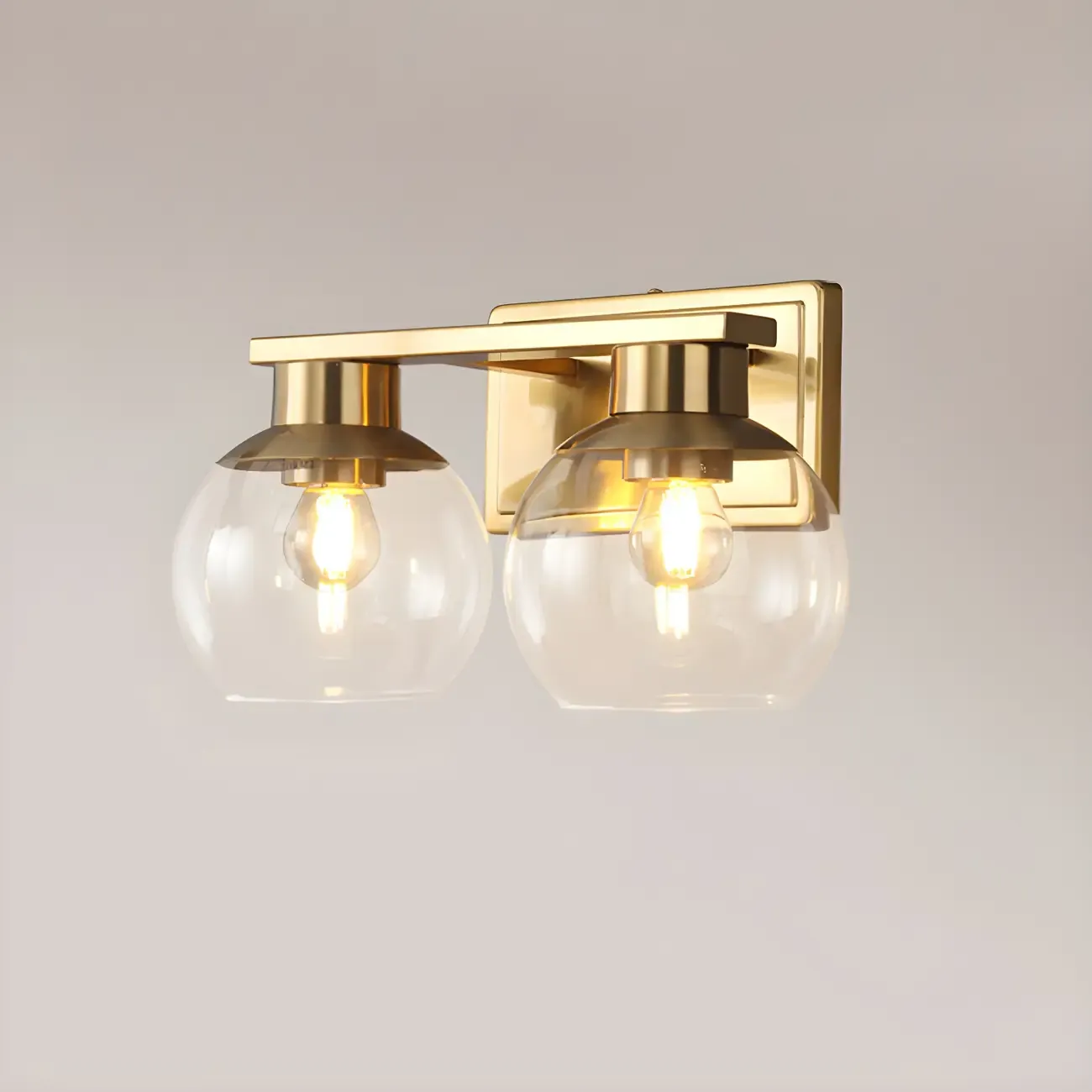 Modern Gold Globe Multi Light for Bathroom Vanity Image - 7