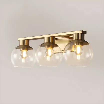 Modern Gold Globe Multi Light for Bathroom Vanity Image - 8