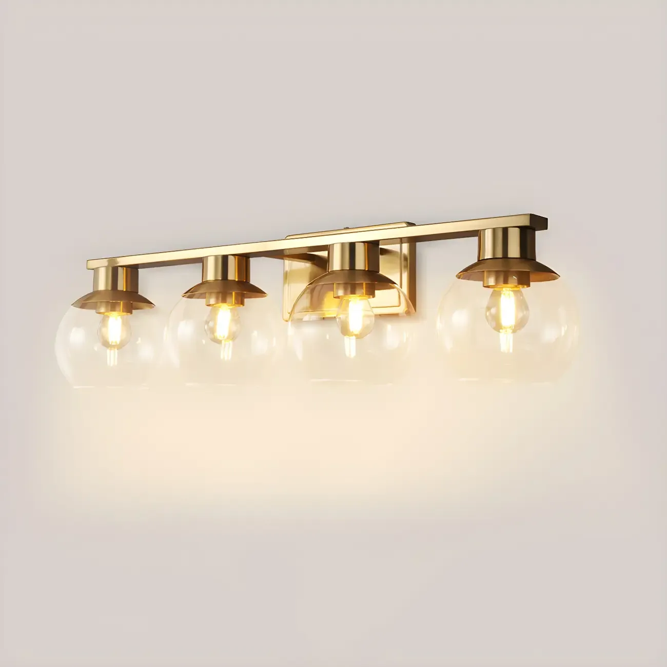 Modern Gold Globe Multi Light for Bathroom Vanity Image - 9