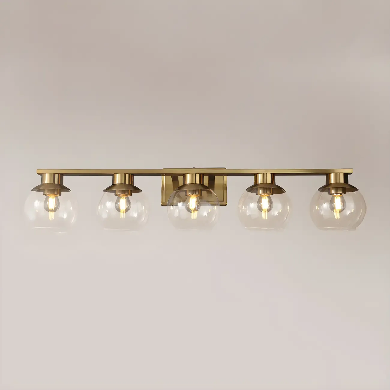 Modern Gold Globe Multi Light for Bathroom Vanity Image - 10