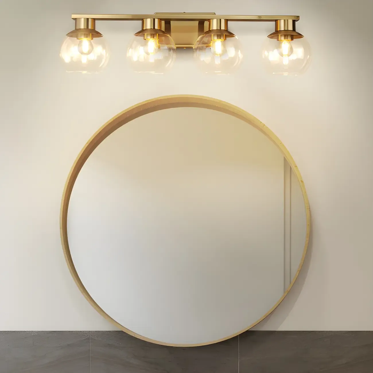 Modern Gold Globe Multi Light for Bathroom Vanity Image - 1