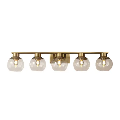 Modern Gold Globe Multi Light for Bathroom Vanity Image - 14