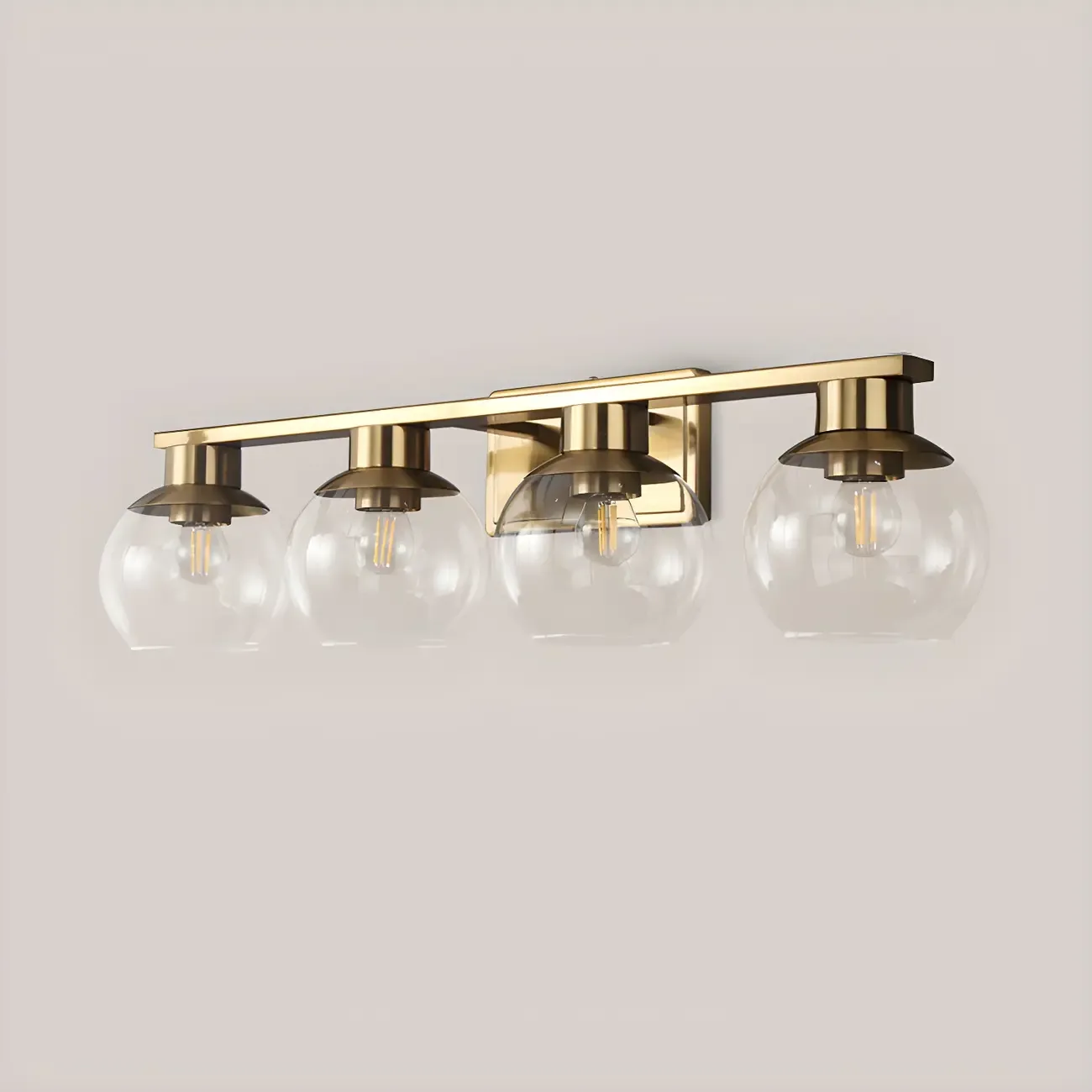 Modern Gold Globe Multi Light for Bathroom Vanity Image - 16