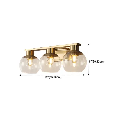Modern Gold Globe Multi Light for Bathroom Vanity Image - 21