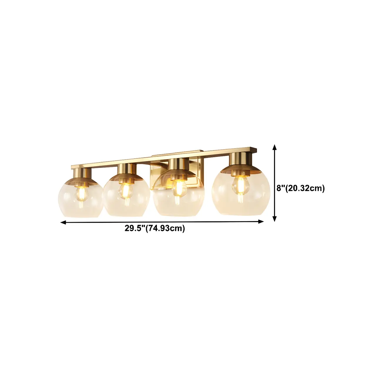 Modern Gold Globe Multi Light for Bathroom Vanity Image - 22 | homeyfad